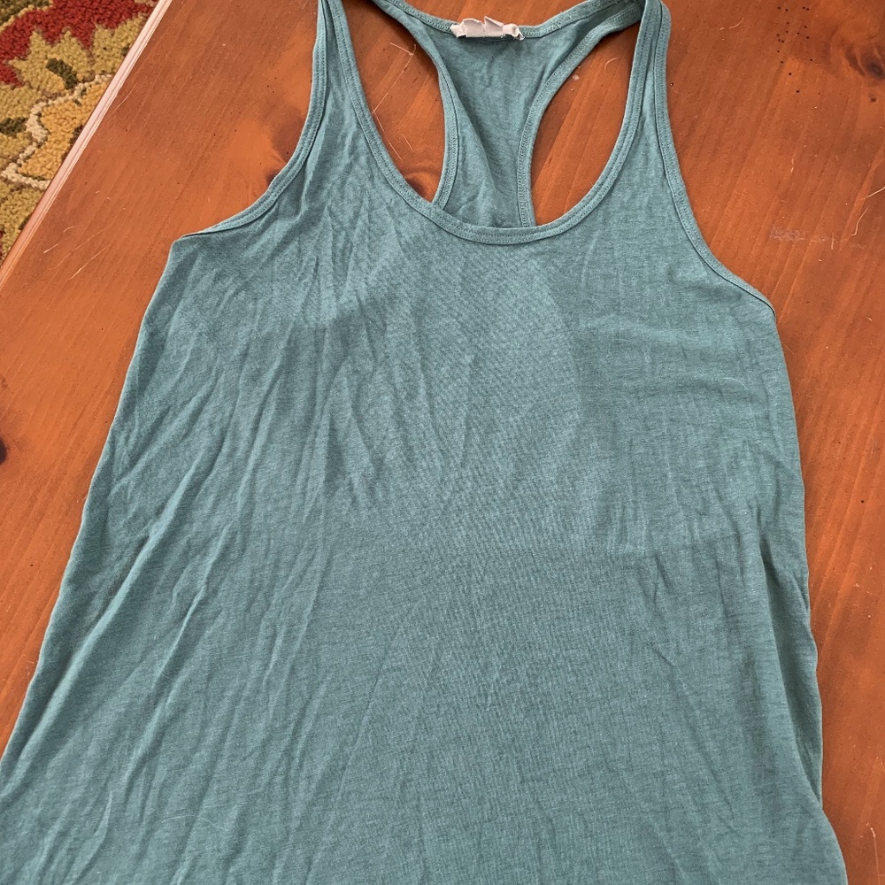 HELMUT BASIC RACER BACK GREEN TANK TOP SIZE M - Picture 6 of 6